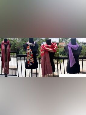 4 Pieces! Assorted Scarves